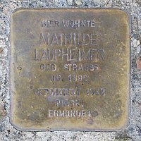 Stolperstein for Mathilde Laupheimer (1890) in Memmingen.jpg