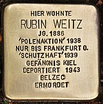 Pietra d'inciampo per Rubin Weitz (Kiel) .jpg