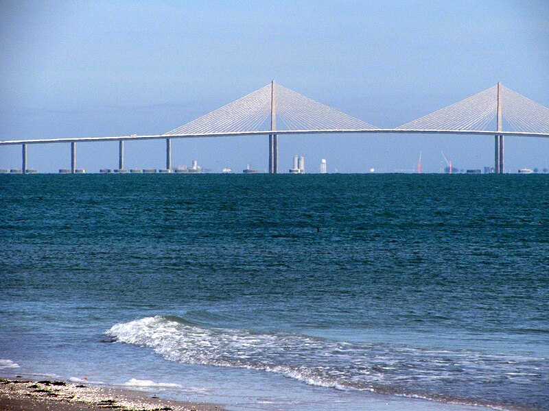 File:Sunshine Skyway Bridge, from Fort DeSoto (2).jpg