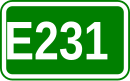 Sign of the European route 231