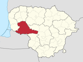 Taurage County in Lithuania.svg