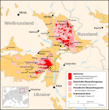95: Verstrahlte Gebiete rund um Tschernobyl 1996