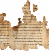 Portion of the Temple Scroll, one of the Dead Sea Scrolls written by the Essenes Temple Scroll.png