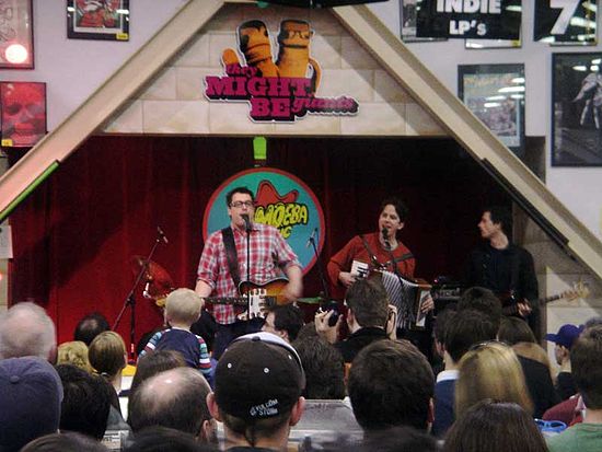 They Might Be Giants perform a free show at Amoeba Music in Hollywood, CA on March 25, 2005