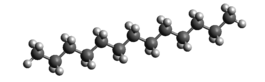 Pilk-kaj-bastona modelo de normala tridecanemolekulo