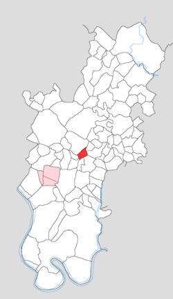 Map showing Nagla Kalua in Tundla block