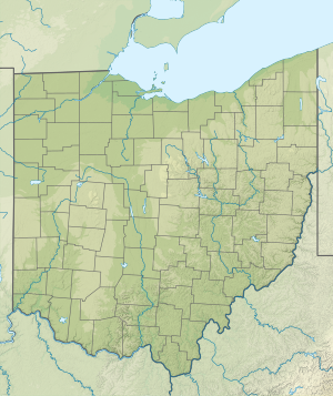 Reliefkarte: Ohio