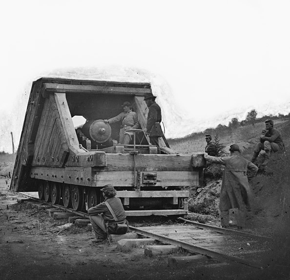 Bewapende trein uit de Amerikaanse Burgeroorlog, Wikimedia Commons
