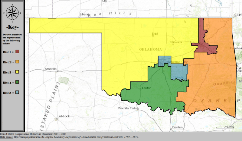 File:United States Congressional Districts in Oklahoma, 2003 – 2013.tif