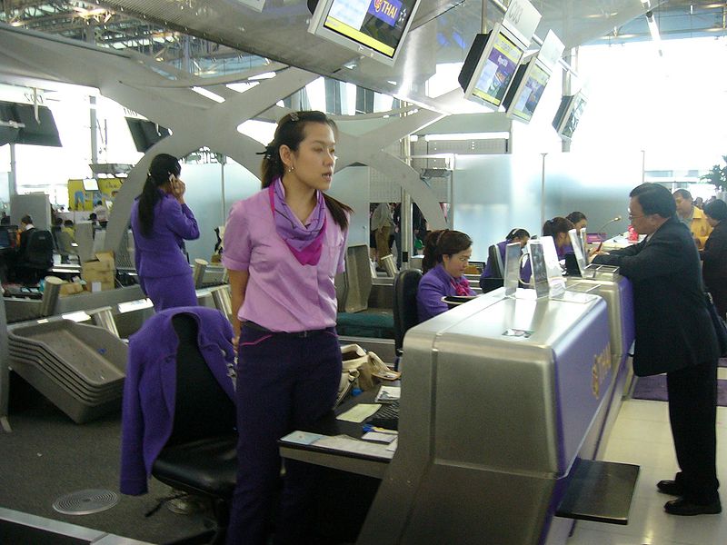 airport boarding pass counter