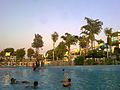 View Of WonderLand's Water Park in the Evening