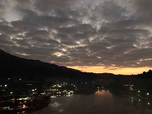 Village of Ban Rak Thai, Thailand during sunrise.