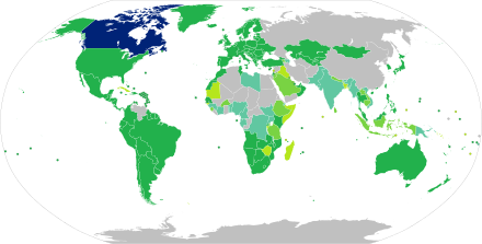Carte du monde décrivant les formalité d’entrée des Canadiens dans les autres pays, tel que décrit dans la légende