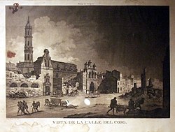 O Convento de Sant Francisco dimpués d'os Setios de Zaragoza