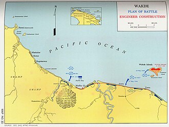 Map depicting the Allied battle plan Wakde battle plan 1947.jpg