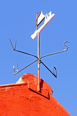 Maritime Weather Vane in Town Snogebaek on Island Bornholm, Denmark