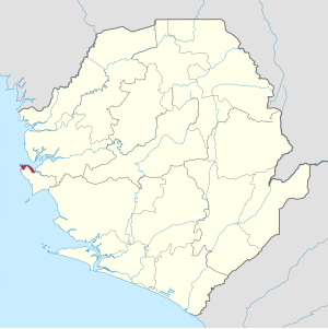 Western Area Urban District in Sierra Leone 2018.svg