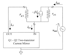 Figure 3: Small-signal model for impedance calculation WikiFigsWilsonImpCalc.gif