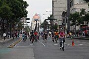 English: Car-free Sunday near Alameda Central, Wikimania 2015