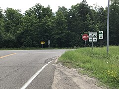 The northern terminus with WIS 32 near Wabeno