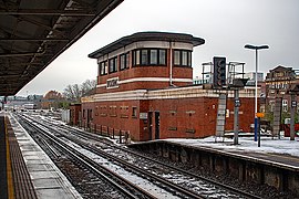 Woking's distinctive signal box