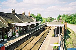The station viewed from the footbridge