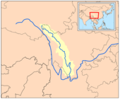 Afon Yalong yng ngorllewin Sichuan