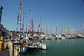 Yarmouth Harbour, Yarmouth, Isle of Wight, during the Old Gaffers Festival 2012.