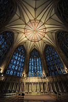 The octagonal chapter house at York Minster