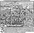 Deutsch: Ansicht von Zürich in der Stumpfschen Chronik 1548