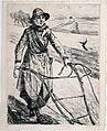 'On the land - ploughing', Archibald Standish-Hartrick, 1917 (18172517112).jpg