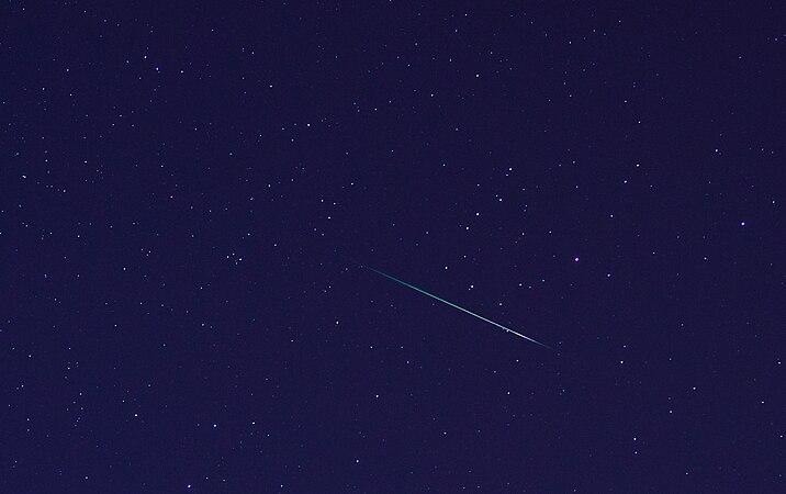 Meteor during the Perseid meteor shower in mid-August. Photo by FilipNeshkoski