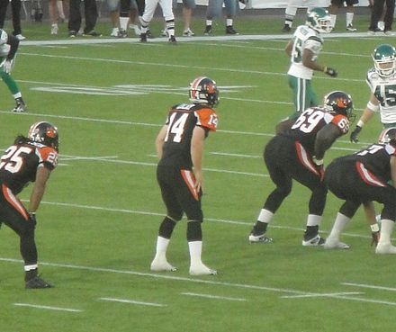Travis Lulay (14) in the 2010 home opener.
