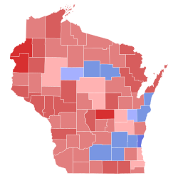 1898 Wisconsin gubernatorial election results map by county.svg