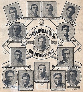 The 1902 Nashville Baseball Club, champions of the Southern Association 1902NashvilleVols4.jpg