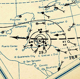 1931 Belize hurricane analysis 10 Sep (MWR).jpg