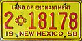 1958 New Mexico (USA) license plate.jpg