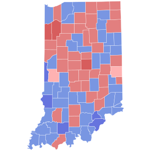 1968 United States Senate election in Indiana results map by county.svg