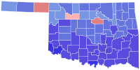1978 United States Senate election in Oklahoma results map by county.svg