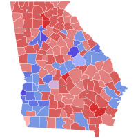 2002 Georgia gubernatorial election results map by county.svg