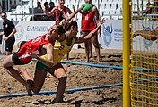 Deutsch: Beachhandball Weltmeisterschaften 2022; Tag 1: 21. Juli 2022 – Frauen, Vorrunde, Deutschland-Brasilien 2:0 (24:14, 16:4) English: 2022 Beach handball World Championships; Day 1: 21 July – Women Preliminary Round – Germany-Brazil 2:0 (24:14, 16:4)