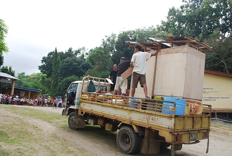 File:2 portable ecosan toilets pre-fabricated and brought to an evacuation center in Iligan City, Philippines (6730039693).jpg