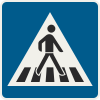 325-20 Priechod pre chodcov (informačná značka; umiestnenie vľavo).svg