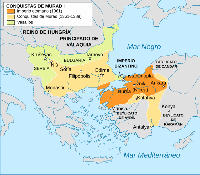 Osmanite riik Murad I surma ajal 1389