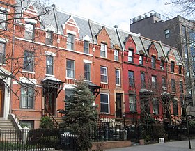 Houses with large front gardens on Second Place that were laid out in 1846 by surveyor Richard Butt. 3 - 9 Second Place Brooklyn.jpg