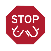 Stop sign mock-up in English (top) and ASL (bottom) ASL Stop Sign.png