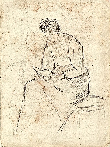 File:A Woman Reading by Theo van Doesburg Centraal Museum AB4268.jpg