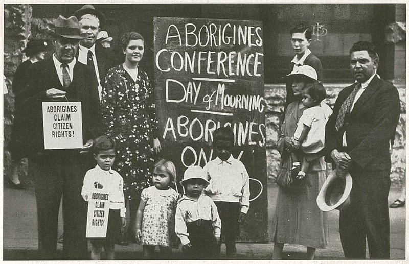 File:A blackboard displayed outside the hall proclaims, "Day of Mourning" (12097105666).jpg