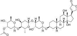 Structure de l'alpha-acétyldigoxine