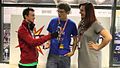 Michael and Lindsay Jones being interviewed at the 2014 Supanova Expo